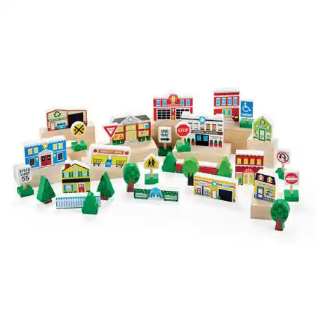 Melissa & Doug Town Blocks Play Set