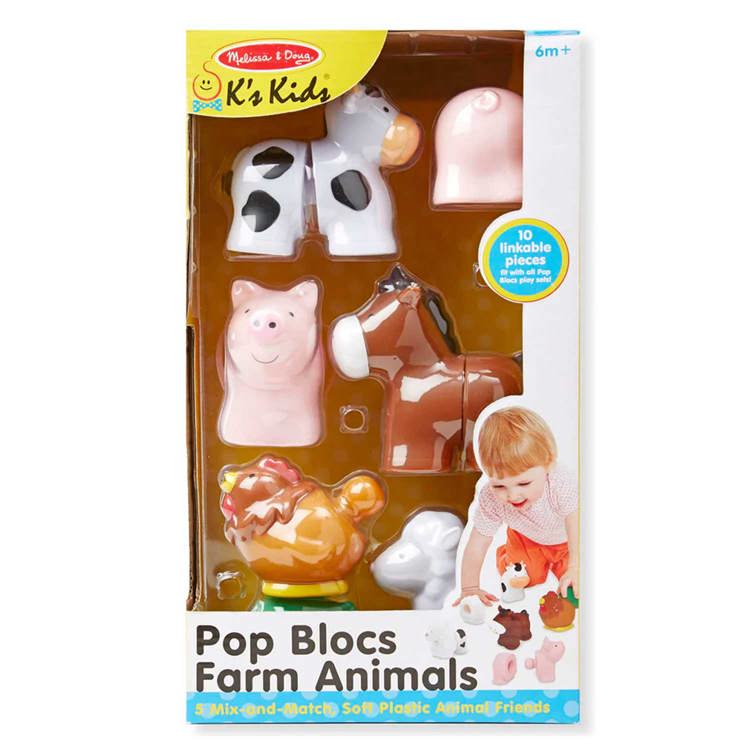Melissa & Doug® Pop Blocs Farm Animals