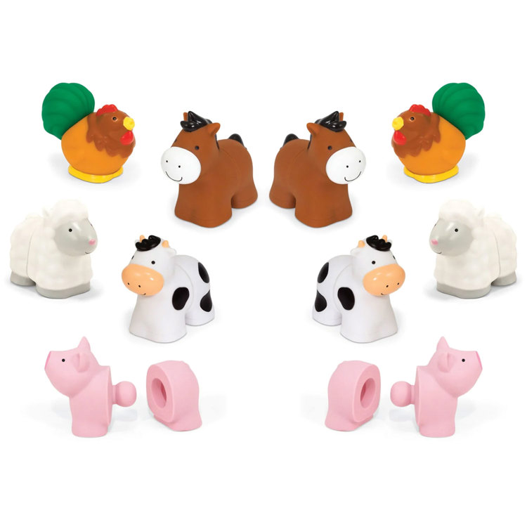 Melissa & Doug Pop Blocs Farm Animals, Set of 10