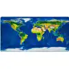 Learn Our Earth Map Rug, Rectangle 6' x 12'