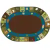 Learning Blocks Classroom Rug, Nature's Colors, Oval 7'6" x 12'