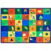 Learning Blocks Classroom Rug, Oval 6'9" x 9'5"