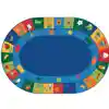 Learning Blocks Classroom Rug, Oval 8'3" x 11'8"