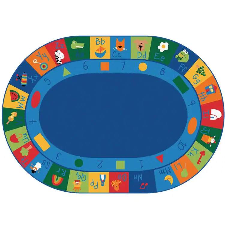 Learning Blocks Classroom Rug, Oval 8'3" x 11'8"
