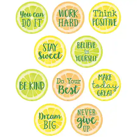 Lemon Zest Positive Sayings Accents