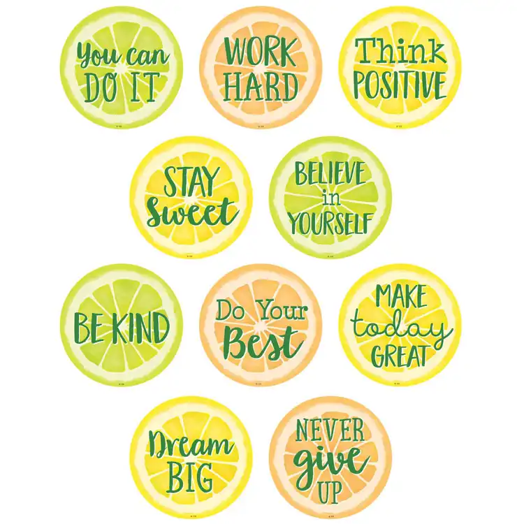 Lemon Zest Positive Sayings Accents