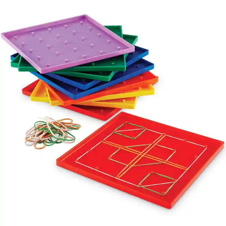 Plastic Geoboards, 10 Pack