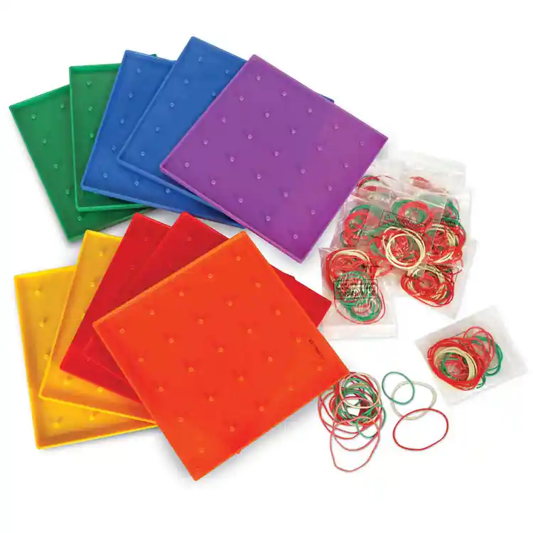 Plastic Geoboards, 10 Pack