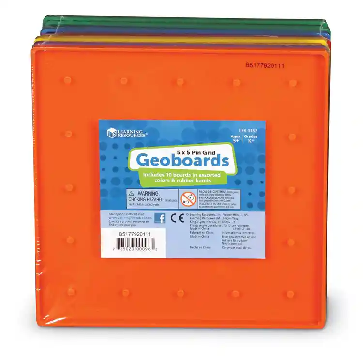 Plastic Geoboards, 10 Pack