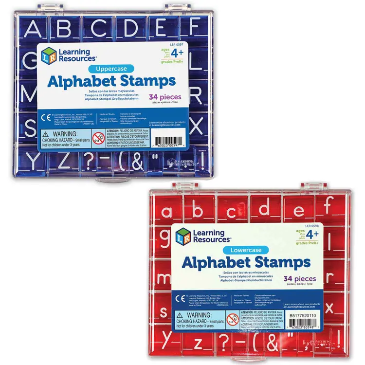 Alphabet Stamps, Lowercase & Uppercase Set