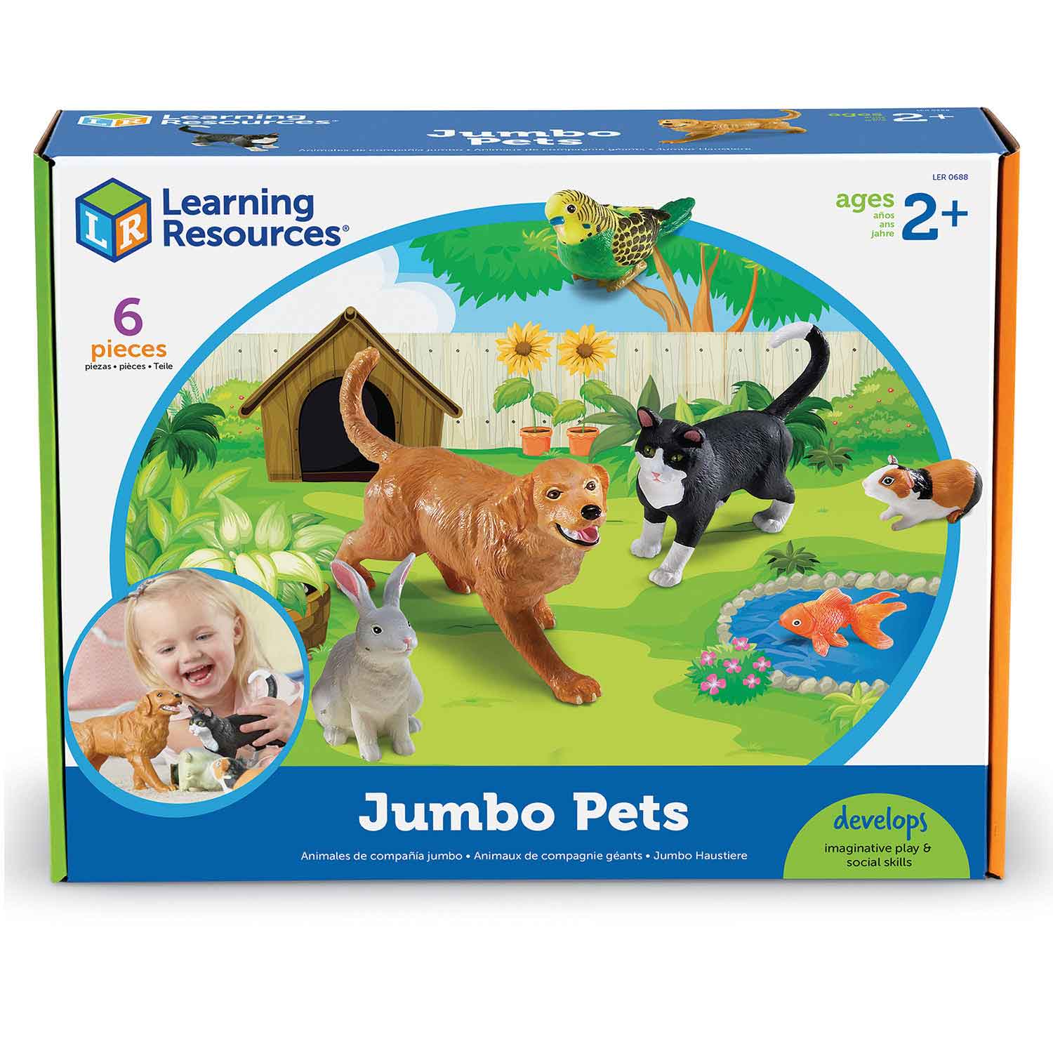 Jumbo Pets Figurines Set of 6 Becker s School Supplies