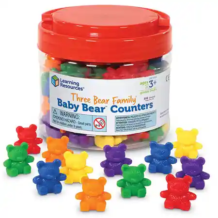 Three Bear Family Baby Bear Counters  Set of 102