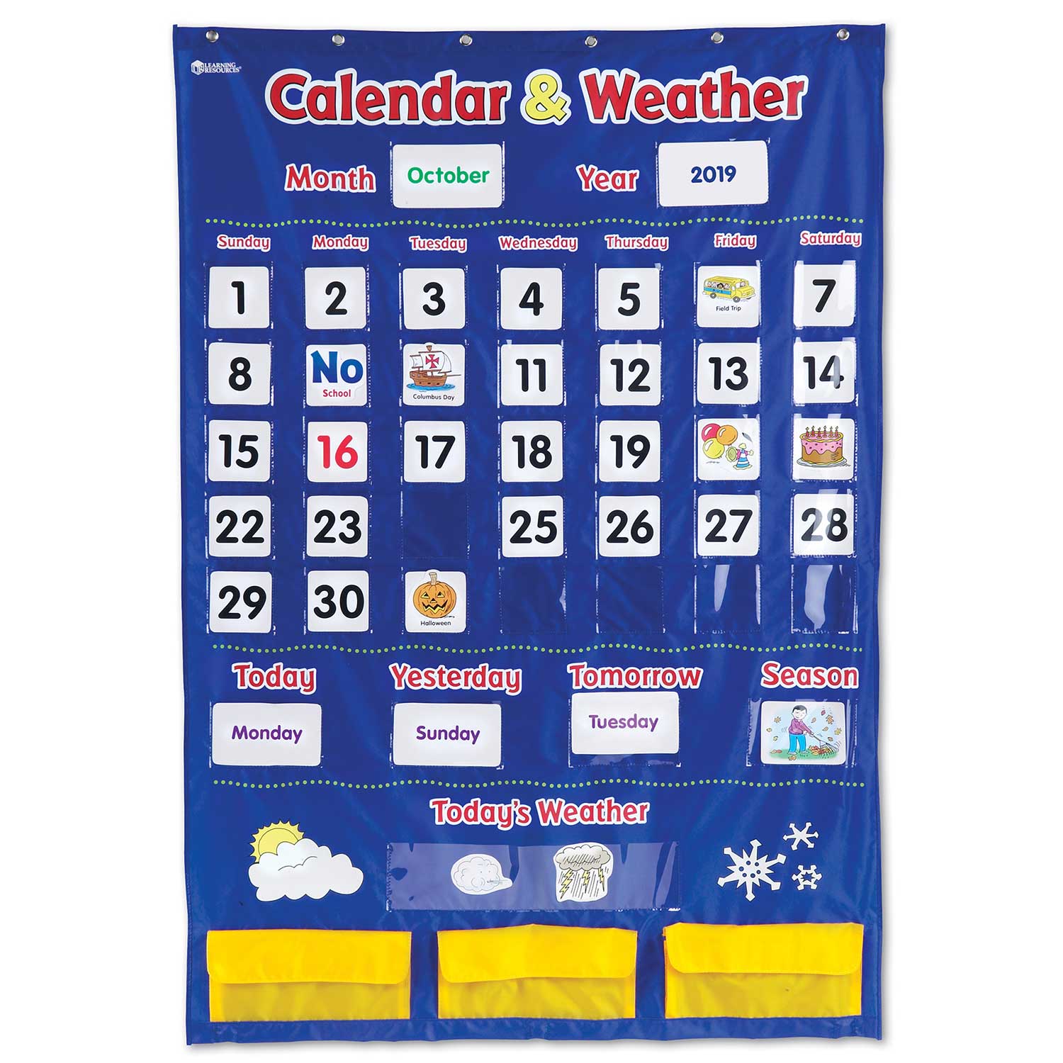 Calendar and Weather Pocket Chart Becker's School Supplies