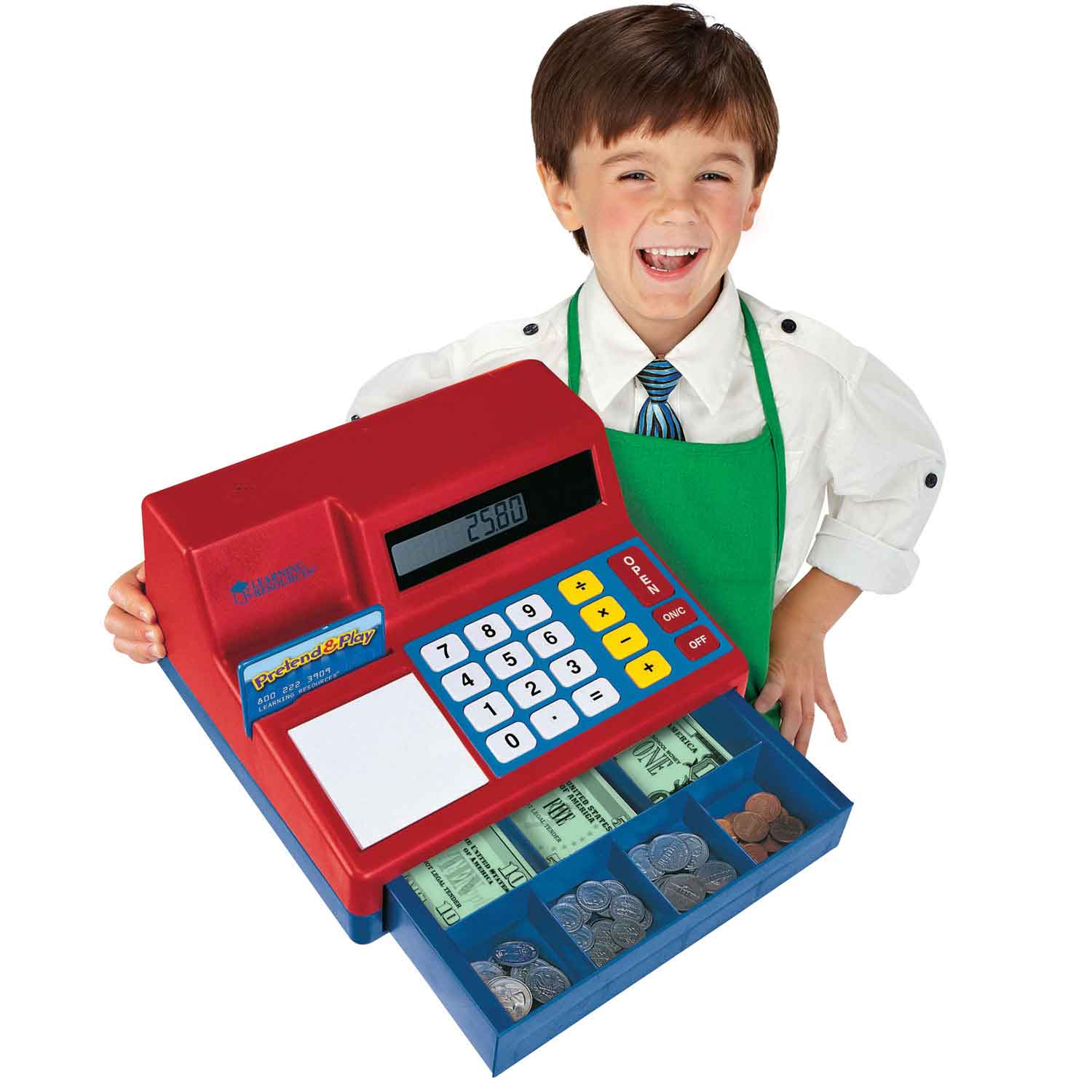Pretend and play cheap calculator cash register