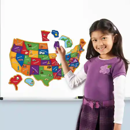 Magnetic US Map Puzzle