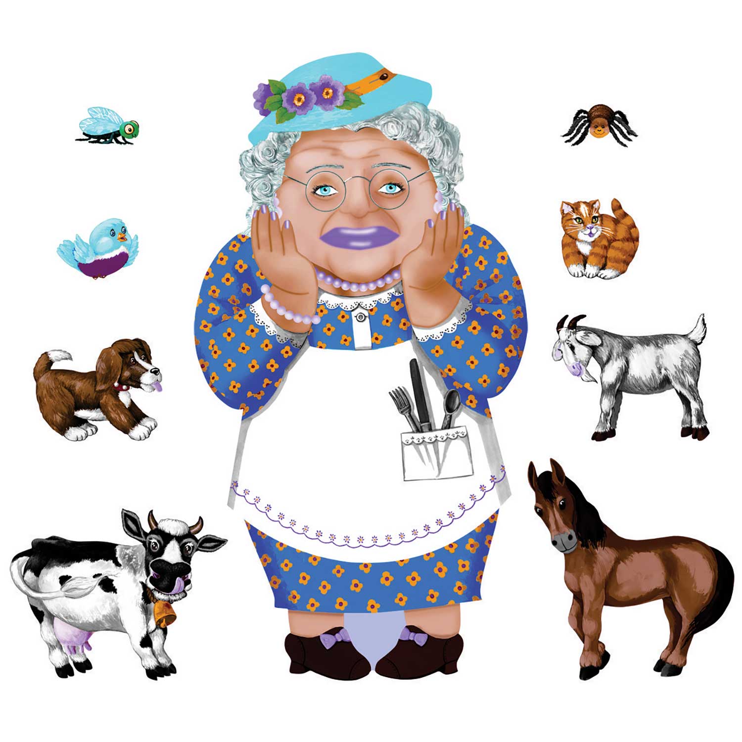 The Old Lady Who Swallowed a Fly Felt Rhyme Set | Becker's The Old Lady Who Swallowed a Fly Felt Rhyme Set | Becker's