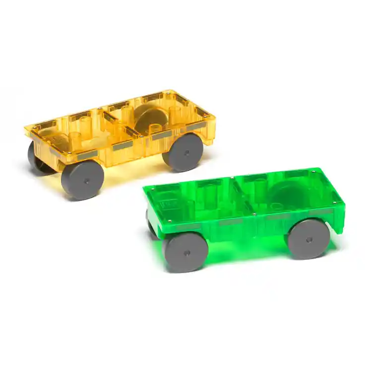 MAGNA-TILES® Cars Expansion Set, Green & Yellow