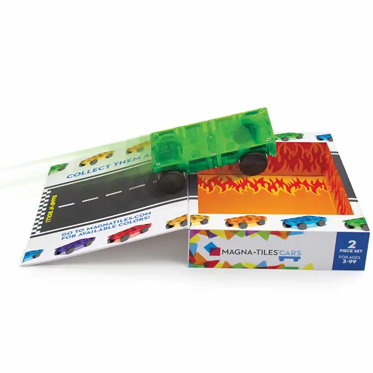 MAGNA-TILES® Cars Expansion Set, Green & Yellow