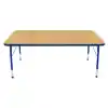 Maple Top Activity Blue Trim, Rectangle 30" x 60"