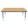 Maple Top Activity Blue Trim, Rectangle 30" x 60"