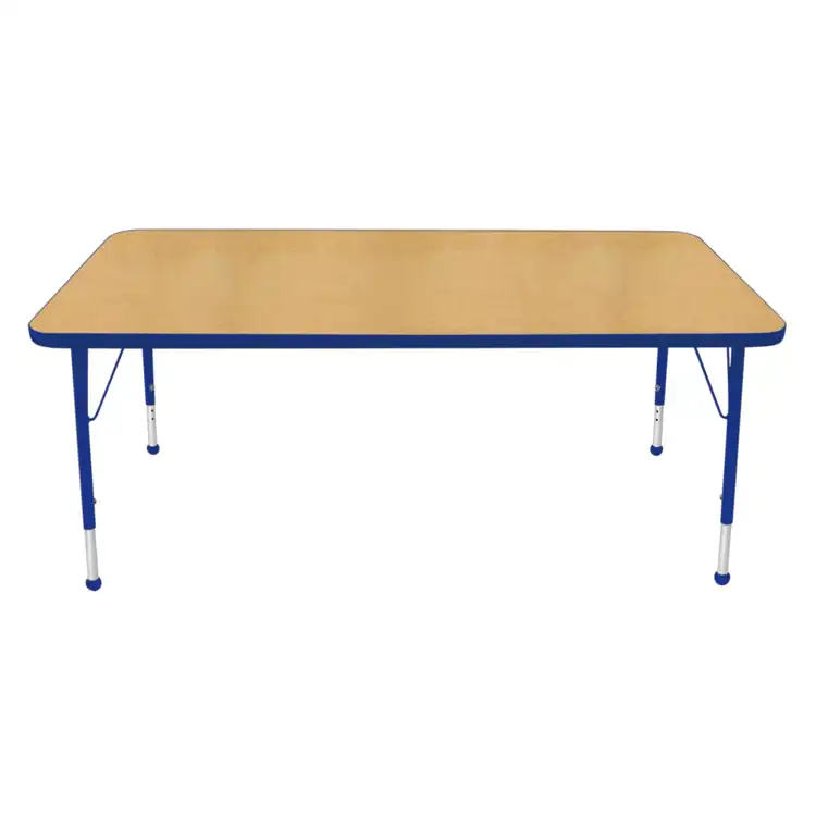 Maple Top Activity Blue Trim, Rectangle 30" x 60"