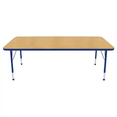 Maple Top Activity Blue Trim, Rectangle 30" x 72"