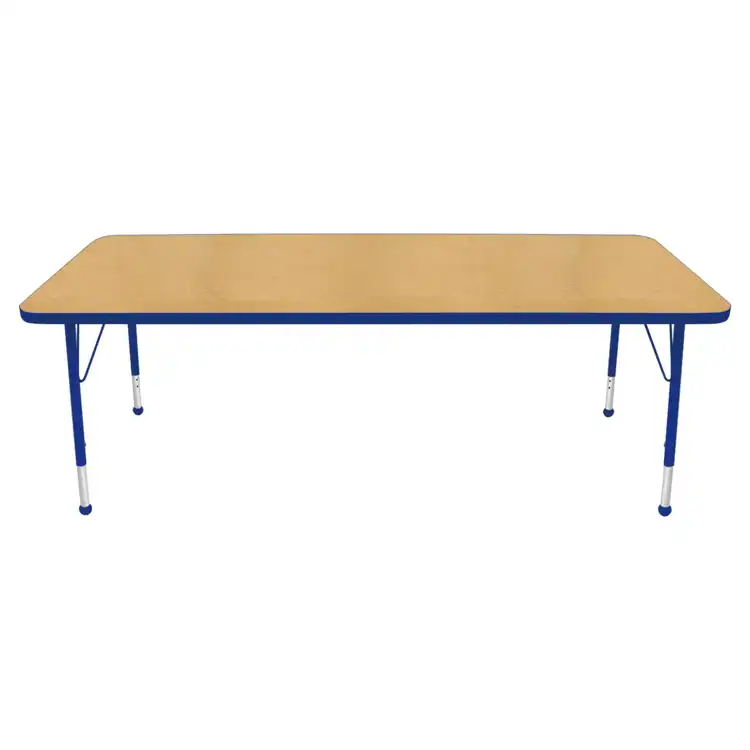 Maple Top Activity Blue Trim, Rectangle 30" x 72"
