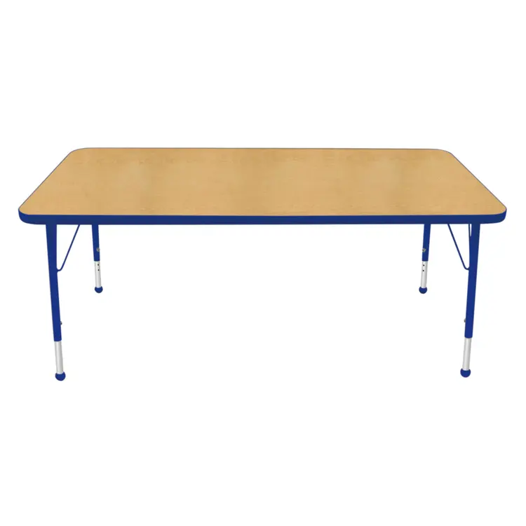 Maple Top Activity Blue Trim, Rectangle 30" x 60"