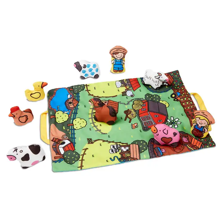 Melissa & Doug Take-Along Play Mat Set, Farm
