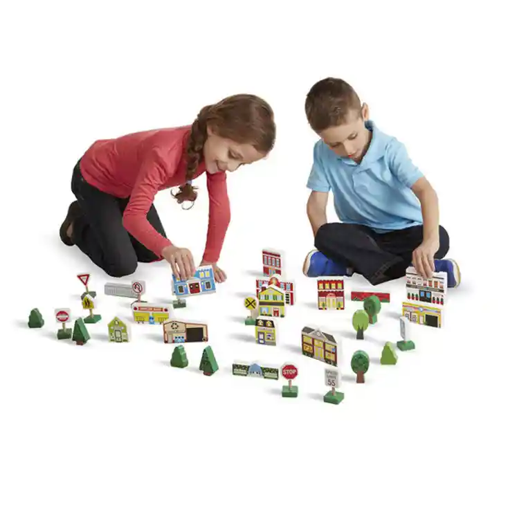 Melissa & Doug Town Blocks Play Set