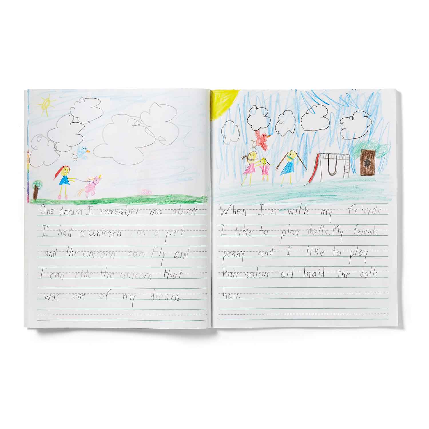 Writing Journal Cover and Primary Writing Paper Diverse Characters