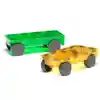 Magna-Tiles® Cars Expansion Set, Green & Yellow