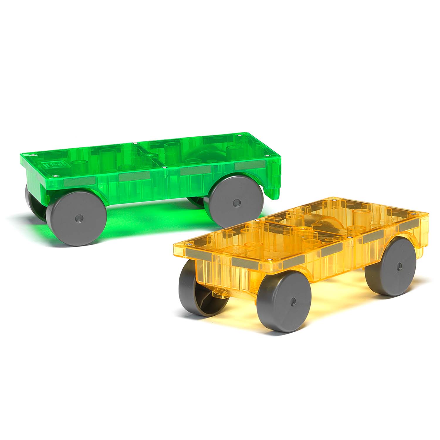 Magna-Tiles® Cars Expansion Set, Green & Yellow