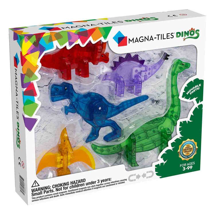 Magna-Tiles Dinos, 5 Piece Set