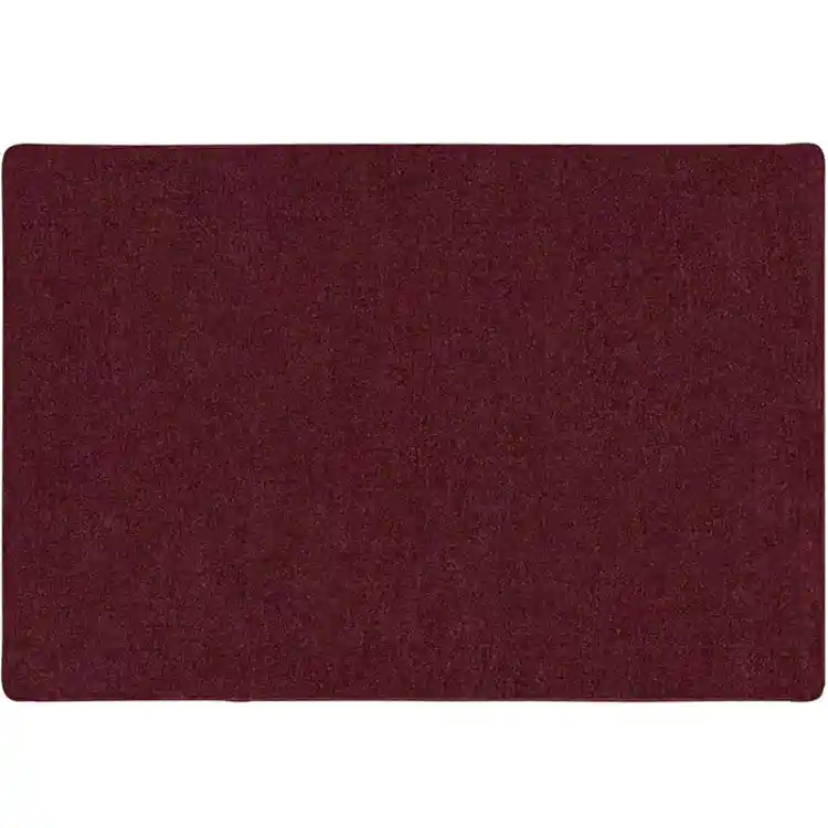 Mt. St. Helens Solid Color Classroom Carpet Collection, Cranberry, Rectangle 4' x 6'