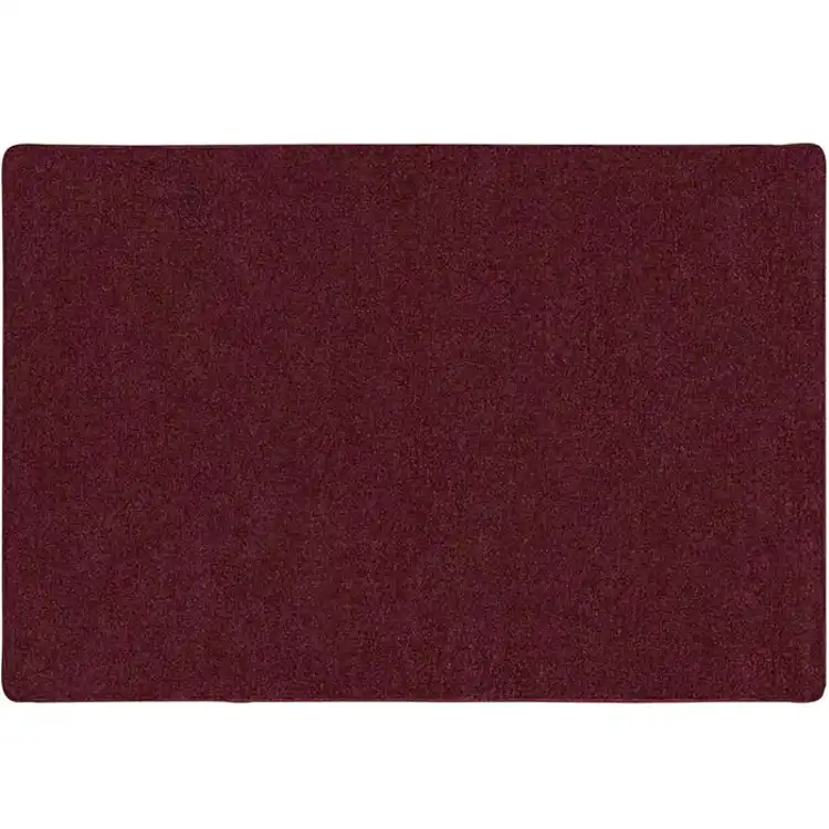 Mt. St. Helens Solid Color Classroom Carpet Collection, Cranberry, Rectangle 4' x 6'