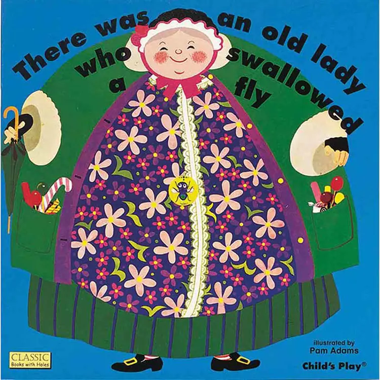 There Was An Old Lady Who Swallowed A Fly Book & Props