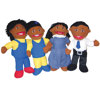 African-American Family Puppets