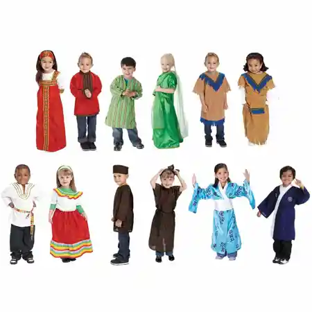 Multicultural Clothing, Set of 12