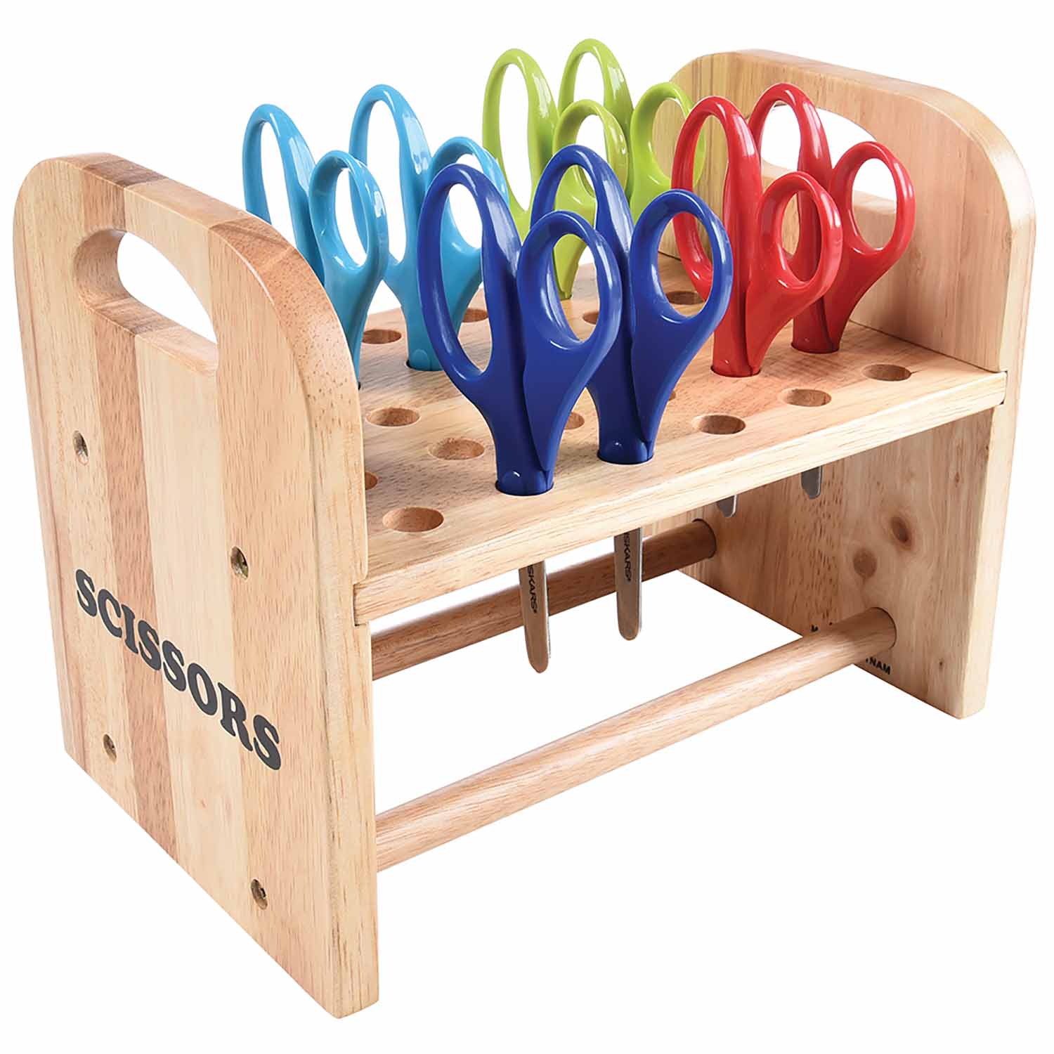 Constructive Playthings Natural Wood Scissors Holder