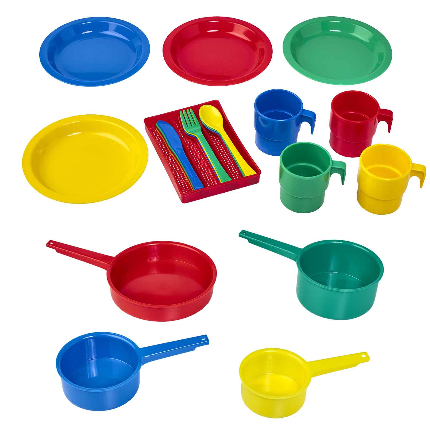 Plastic play sales pots and pans