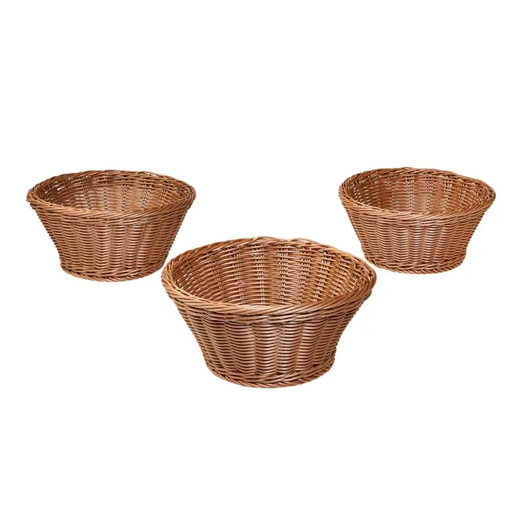 Round Plastic Woven Baskets