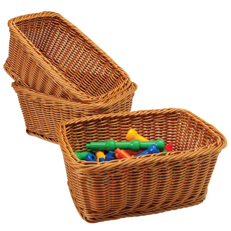Rectangular Plastic Woven Baskets