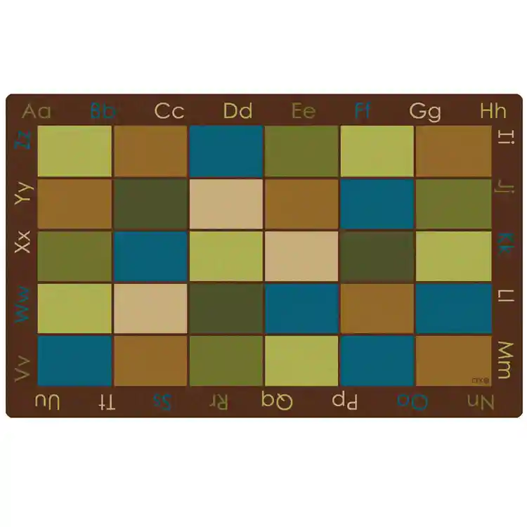 Nature's Colors Seating Classroom Rug, Rectangle 6' x 9'