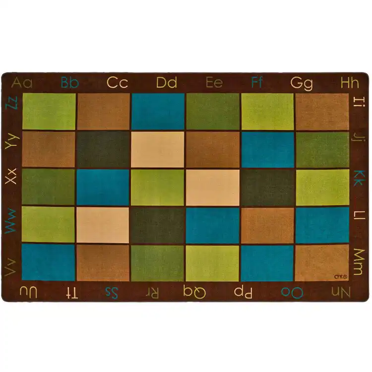 Nature's Colors Seating Classroom Rug, Rectangle 7'6" x 12'