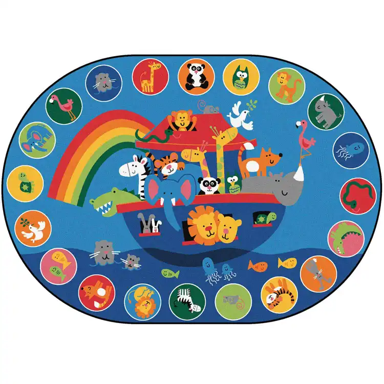 Noah's Voyage Circletime Rug, Oval 6'9" x 9'5"