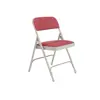 Upholstered Fabric Folding Chairs (Please order in multiples of 4), Cabernet/Grey