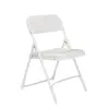 Premium Lightweight Folding Chair (Please order in multiples of 4), White/White