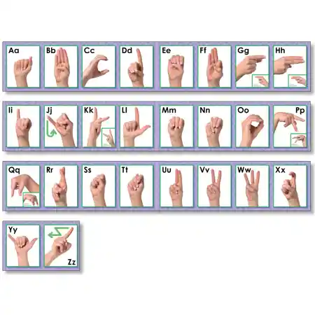 American Sign Language Bulletin Board Set