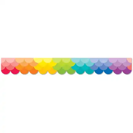 Ombre Rainbow Scallops EZ Border